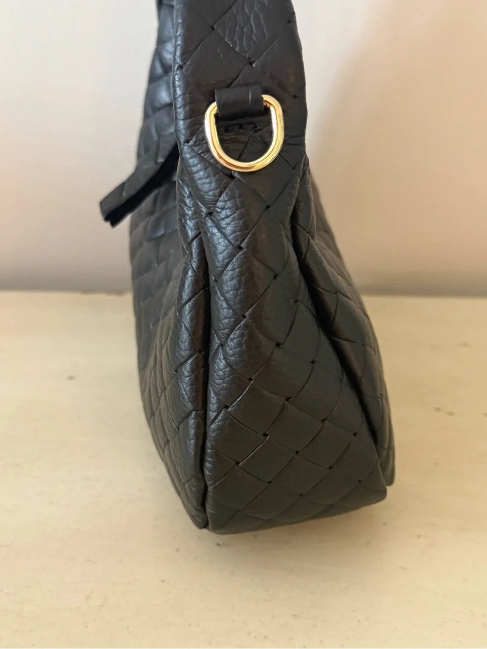Persaman New York Chloe Bag Black Quilted Shoulder Bag with Chain Strap